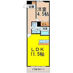 名古屋市営名城線 東別院駅 徒歩2分の賃貸マンション 12階1LDKの間取り