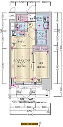 名古屋市営桜通線 国際センター駅 徒歩9分の賃貸マンション 14階1LDKの間取り
