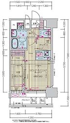 名古屋市営鶴舞線 上前津駅 徒歩4分の賃貸マンション 12階1LDKの間取り
