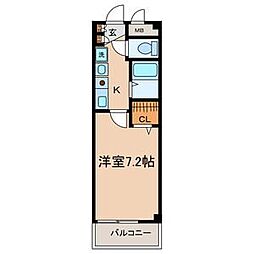 名古屋市営鶴舞線 庄内通駅 徒歩7分の賃貸アパート 1階1Kの間取り