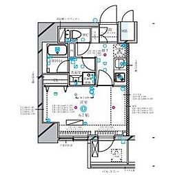 名古屋市営鶴舞線 丸の内駅 徒歩4分の賃貸マンション 6階1Kの間取り