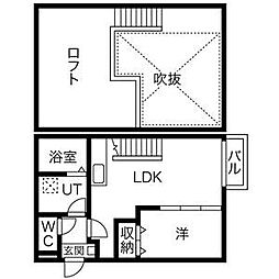 名鉄名古屋本線 東枇杷島駅 徒歩8分の賃貸アパート 1階1SLDKの間取り