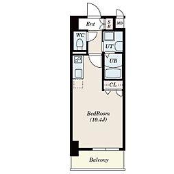 名古屋市営名城線 東別院駅 徒歩4分の賃貸マンション 3階ワンルームの間取り
