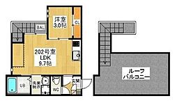 Grandtic sakurayama 2階1LDKの間取り