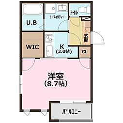 名古屋市営桜通線 太閤通駅 徒歩7分の賃貸マンション 4階1Kの間取り