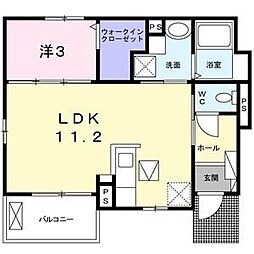 celeste 1階1LDKの間取り