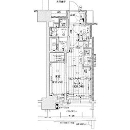 プレサンスロジェ大須白川公園 15階1LDKの間取り