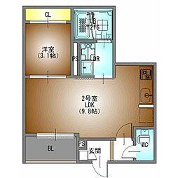 間取図画像 1LDK