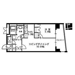セイント橘 1LDKの間取図画像