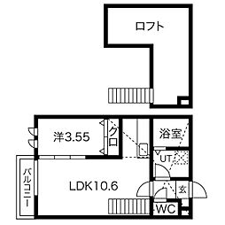 Patina中村公園2 1SLDKの間取図画像