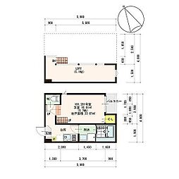 ベルシャンブル 1SKの間取図画像