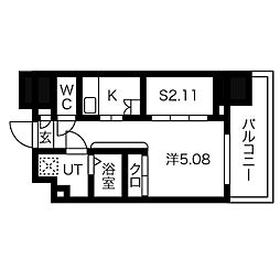 エステシア上前津 1Kの間取図画像