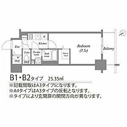 エスリード新栄プライム 1Kの間取図画像
