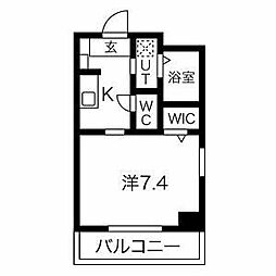 unroom 1Kの間取図画像