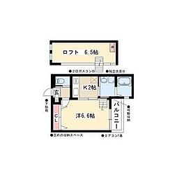 ボヌール本陣 1Kの間取図画像