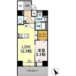シトラスガーデン 1LDKの間取図画像