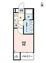 プラージュ柴田 1Kの間取図画像