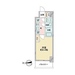 アステリ鶴舞ディオ 1Kの間取図画像