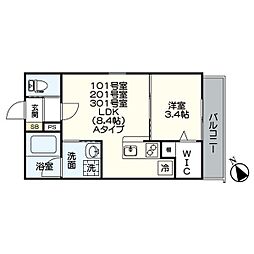 ジュネス桜駅前 2階/201