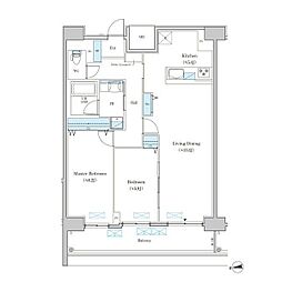 アーバンパーク日吉 2LDKの間取図画像