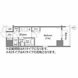エスリード大須プレシア 1Kの間取図画像