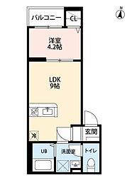 PLUMFIELD六番町 1LDKの間取図画像