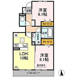 グラン・エノア 2LDKの間取図画像