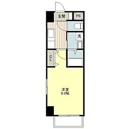 ベクヴェーム・ラウム 1Kの間取図画像