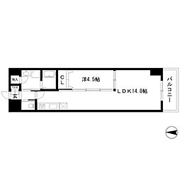アルバグランデ名護屋 1LDKの間取図画像