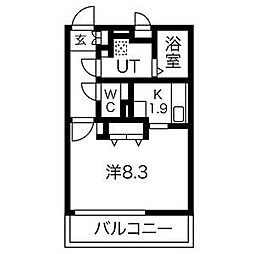 GRANdE柴田 1Kの間取図画像