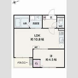 Jack ichibanI 1LDKの間取図画像