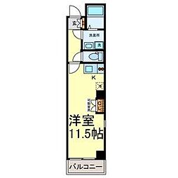グランメールモリタ1 ワンルームの間取図画像