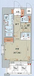 ライジングコート名古屋駅南 ワンルームの間取図画像