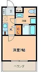 CREA 1Kの間取図画像