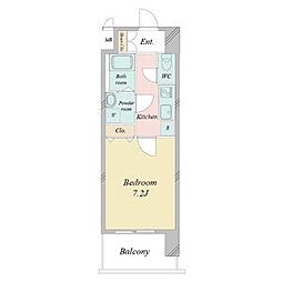 クレシェール大須 1Kの間取図画像
