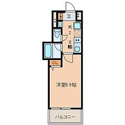 ベレーサ名駅ウエスト 1Kの間取図画像