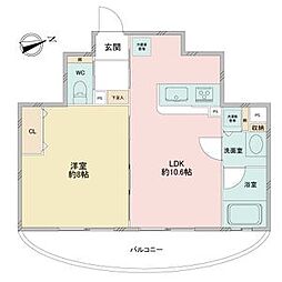 さくらHillsRiverSideEAST 1LDKの間取図画像