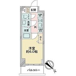 アステリ鶴舞テーセラ 1Kの間取図画像