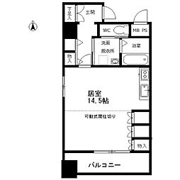 ゴールドヒルズ渡辺 1LDKの間取図画像