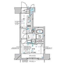 ディアレイシャス大須観音3 1Kの間取図画像