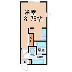 ブランシェ桜山3 1Kの間取図画像