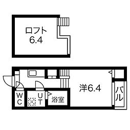 リブラ金山 1SKの間取図画像