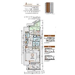 エステムコート名古屋金山サウスゲート 1Kの間取図画像