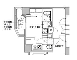 S-RESIDENCE庄内通駅前curere(クラーレ) ワンルームの間取図画像