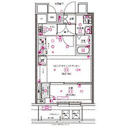 CREST TAPP東別院 1LDKの間取図画像