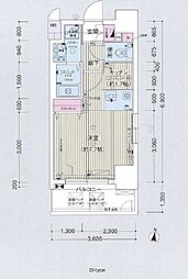 プレサンス名古屋城前 ワンルームの間取図画像