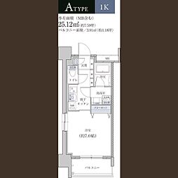 レジデンス東別院スクエア2 1Kの間取図画像