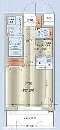 ライジングコート名古屋駅南 ワンルームの間取図画像