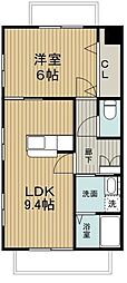 第3奥村マンション 1LDKの間取図画像