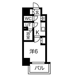 エステート金山 1Kの間取図画像